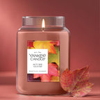 Yankee Candle Autumn Leaves, Fall Scented Candle, 22oz Large Jar with up to 150 Hour Burn Time
