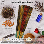 Luxe Incense Sticks Set – 175 Hand-Rolled Natural Incense with Holder | 7 Fragrances: Lavender, Sandalwood, Jasmine, Rose, Vanilla, Patchouli, Indian Temple | Aromatherapy, Meditation, Yoga, Gift