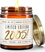 20th Birthday Gifts for Women - 'Limited Edition 2005' Soy Candle, w/Champagne on Ice I 20 Birthday Gifts for Women I 20th Gift for Her Ideas I 9oz Reusable Jar, 50Hr Burn, Made in USA