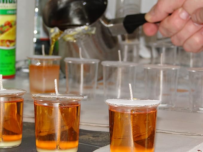 100% Beeswax 15-Hour Votives Candles Organic Hand Made - 2" Tall, 1 1/2 Thick (Set of 12)