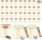 ACITHGL 36 Pcs 4oz Mini Mason Jar Candles Small Scented Candles Bulk Aromatherapy Ideal Souvenir Favors for Wedding Birthday Party (Freesia, Lavender, Jasmine, Pink)
