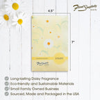 Daisy Scented Sachets Pack of 6, Spring and Summer - Long-Lasting Scented Bags, Home Fragrance, Air Freshener & Deodorizer for Closet, Room, Drawer, or Cars, Made in USA