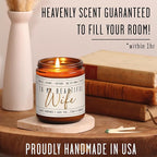 Wedding Anniversary Gifts for Wife, Wife Gifts - "To My Beautiful Wife" Soy Candle, w/Vanilla, Coconut & Vetiver I Gift for Wife from Husband I Anniversary Gifts for Women I 50Hr Burn, Made in USA