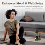 Luxury Reed Diffuser Set - 110ml Aromatherapy Diffuser with Natural Sticks, Aesthetic Room Decor, Long-Lasting Air Freshener for Home, Bathroom, and Office, Essential Oil Stick Diffuse (Jasmine Pack)