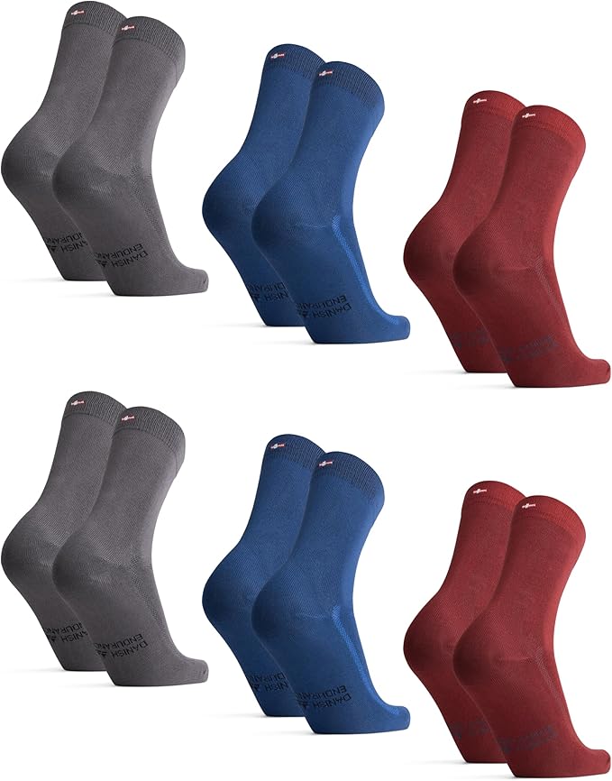 DANISH ENDURANCE Viscose Dress Socks, Premium, Soft, Breathable, Dress Socks for Men & Women, Unisex, 6-Pack
