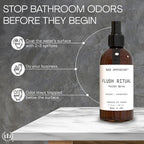 Muse Apothecary Flush Ritual - Aromatic & Refreshing Toilet Spray, Use Before You Go, 8 oz, Infused with Natural Essential Oils - Coconut + Sandalwood, Pack of 3