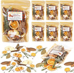 6 Pack Potpourri Simmer Kit 480g Christmas Stovetop Potpourri with Stickers Warm Holiday Scent Winter Natural Non Toxic Home Fragrance for Xmas Scent Stocking Stuffer Gifts