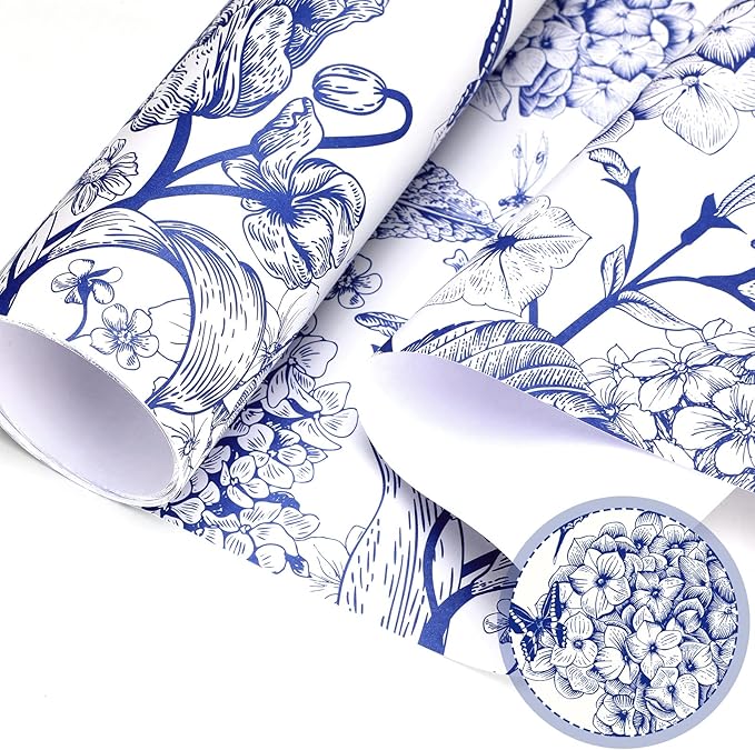 10 Sheets Drawer Liners for Dresser Scented Drawer Liners Non Adhesive Scented Paper for Fragrant Home Shelf Closet(Linen,Blue Butterfly)