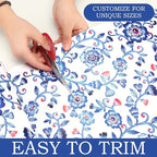 10 Sheets Drawer Liners for Dresser Scented Drawer Liners Non Adhesive Scented Paper for Fragrant Home Shelf Closet(Lavender,Blue Flowers)