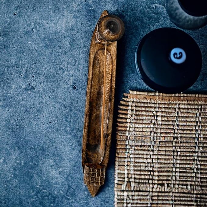 S.B ARTS Incense Holder for Sticks, Insence Stick Holder Ash Catcher for Table Decorations and Gifting - Wooden Incense Tray for Sticks - Home Decor Gifts (11" x 2.15" x 1")