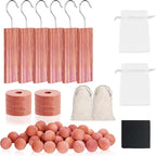 Cedar Blocks for Clothes Storage 40Pcs, Cedar Ball and Chips for Closets and Drawers,Natural Cedarwood for Closets, Fresh Scented Sachets