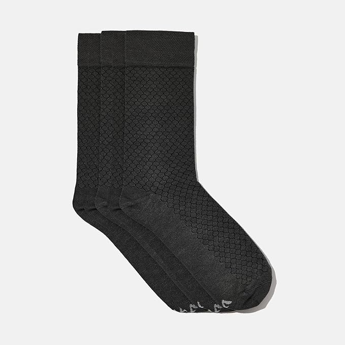 VRD Men’s Dress Socks, Bamboo 5-Pack Mens Socks, Mid Calf Length, Crew Socks Gift for Men Shoe Size 8-13