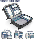 Veken 10 Set Packing Cubes for Travel Essential, Suitcase Organizer Bags in 4 Sizes, Carry-On Luggage Accessories with Large Laundry & Hanging Toiletry Bag, Must-Have for Airplane, Road Trip & Camping