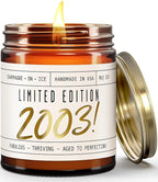 22nd Birthday Gifts for Women - 'Limited Edition 2003' Soy Candle, w/Champagne on Ice I 22 Birthday Gifts for Women I 22rd Gift for Her Ideas I 9oz Reusable Jar, 50Hr Burn, Made in USA