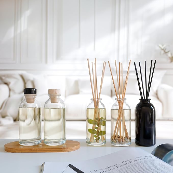 Urban Naturals Reed Diffuser Oil Refill Man Cave Vetiver with Oud, Amber, Frankincense 8 oz + Free Reed Sticks, Made in The USA