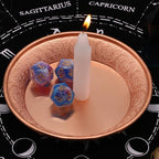 Copper Offering Prayer Ritual Bowl - Hand-Hammered Brass Decorative Plate Great for use Smudging, Incense Burner Holder,Candle Dish, Ash Catcher,Jewelry Dish,keys Basket