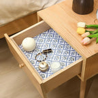 10 Sheets Drawer Liners for Dresser Scented Drawer Liners Non Adhesive Scented Paper for Fragrant Home Shelf Closet(Linen,Light Blue Pattern)