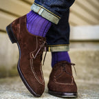 Merino Wool Mid-Calf Dress Socks for Men, Ribbed Dress Socks
