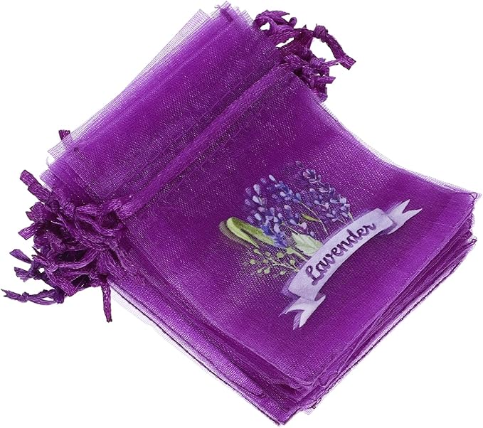 ABOOFAN 20pcs Drawstring Lavender Sachet Bags Pouches for Dried Lavender Fragrance Storage and Jewelry Organizing Versatile Empty Sachets for Home Use