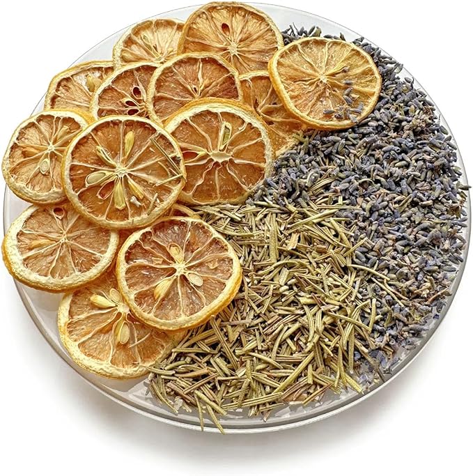 Potpourri Simmering, Happiness Simmer Pot Dried Lemon Slices, Rosemary & Lavender, Summer & Spring Stovetop Potpourri Kits for Home Housewarming Gift