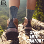 Bamboo Sports Premium Bamboo Crew Work Socks- Moisture Wicking, Odor Eliminating