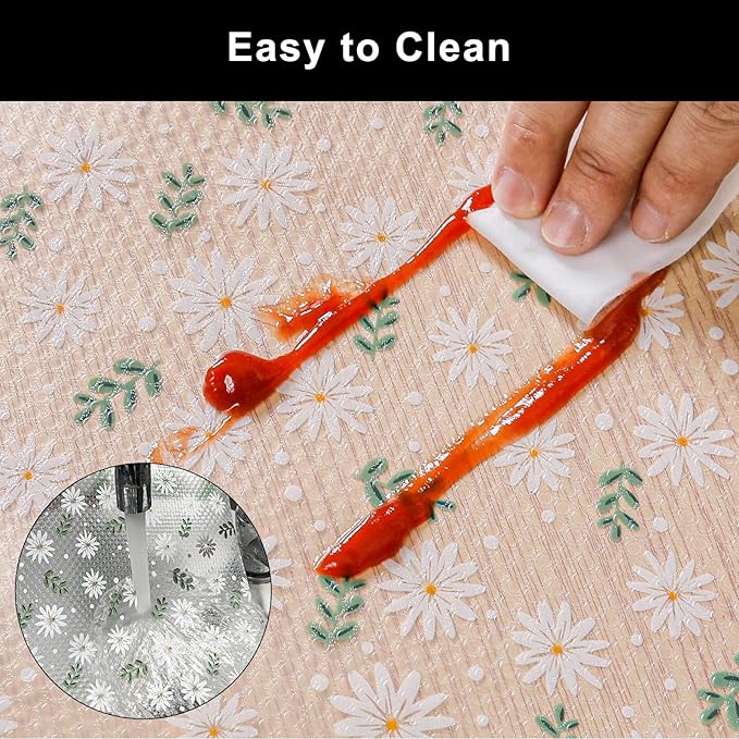 Cooyes Shelf Liner – Premium Non-Adhesive Cabinet & Drawer Liner for Kitchen – Waterproof Shelf Paper with Modern Pattern – Durable EVA Cabinet Mat – Easy to Cut