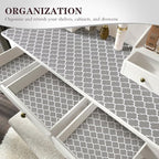 Drawer and Shelf Liner, Non-Slip Kitchen Cabinet Liners Non-Adhesive Thick Strong Grip Waterproof Washable Mats Protect Dresser Shelves Cupboard Bathroom Cabinets, Gray, 18 in X 30 FT
