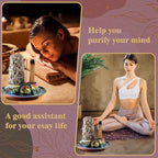 4 in 1 Incense Holder, Ceramic Incense Stick and Palo Santo Holder,Sage Holder for Burning- 5.5" Ceramic Ash Catcher Tray for Meditation and Yoga Room (Colourful)