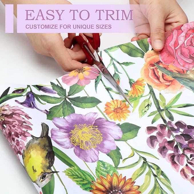 10 Sheets Drawer Liners for Dresser Scented Drawer Liners Non Adhesive Scented Paper for Fragrant Home Shelf Closet(Jasmine,Colorful Pattern)