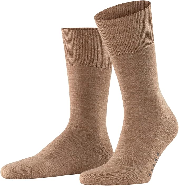 FALKE Men's Airport Dress Socks, Premium Merino Wool Cotton Blend, Sustainable Luxury, Eco-Friendly Business Casual, 1 Pair
