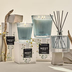 NEST New York Reed Diffuser, Driftwood & Chamomile - 5.9 fl oz - Fragrance for Up to 90 Days - Reusable, Refillable Glass Holder - Includes 8 All-Natural Reed Sticks - Flame Free