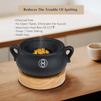 Electric Incense Burner with Timer, Frankincense Resin Burner, Oud Bakhoor Burner, Charcoal Free Quick How-to, Made Easy, No Open Flame, Eliminate Fire Hazards, Safer