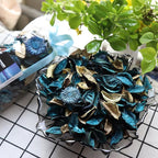 Qingbei Rina Potpourri Bags,Ocean Breeze Scented Potpourri Dried Flower, Bowl Vase Filler, Home Fragrance Sachet Petal,Seashell Beach Coastal Decor, 8.4 oz(Turquoise Teal)