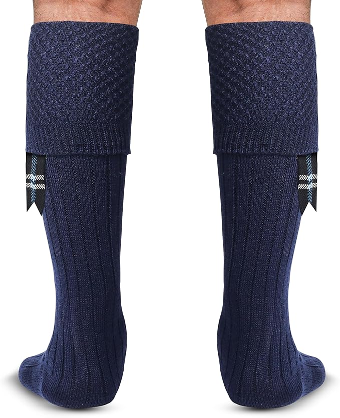 DSS KILTS-Kilt Hose, Tradional Scottish Kilt Scocks Wool Blend, Bubbled Design Kilt Socks for USA Shoe Sizes
