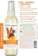 Air Freshener Spray - Odor Eliminator w/Essential Oils - Home, Car & Fabric - Cruelty Free & Vegan - 2 - Citrus & Spice - 2 x 4 fl oz