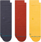 Stance Icon Classic Casual Crew Socks 3-Pack, Cotton Blend and Cushioning Arch Support