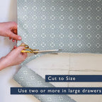 Fragrant Scented Drawer Liners in a Geometric Print (Folded) | Natural | Pack of 5 Sheets | Contains Essential Oils | Made in The UK (Dusk Blue | Fresh Linen, Folded)