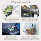 Simplicity Scents Pine Lands Scented Sachets Pack of 6, Everyday - Long-Lasting Scented Bags, Home Fragrance, Air Freshener & Deodorizer for Closet, Room, Drawer, or Cars, Made in USA