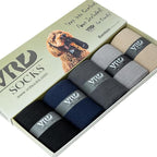 VRD Men’s Dress Socks, Bamboo 5-Pack Mens Socks, Mid Calf Length, Crew Socks Gift for Men Shoe Size 8-13