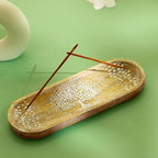 raajsee Incense Holder Hand Carved-Incense Burner Holder –Ash Catcher - Incense Stick Holder - Meditation & Yoga - Great Gift for Any Occasion Size 11x4 inch