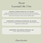 Edens Garden Floral Essential Oils 3 Set – 100% Pure Therapeutic Grade Aromatherapy Blends: Ginger Flower, Lavender & Magnolia – No Fragrance Oil, Undiluted for Diffuser & Home Aroma, 10 ml/ 3 Pack