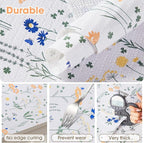 Drawer and Shelf Liner, Non-Slip Kitchen Cabinet Liners Non-Adhesive Thick Strong Grip Waterproof Washable Mats Protect Dresser ShelvesCabinets, Flower, 12 in X 20 FT