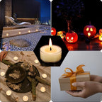 32 Count Pure Beeswax Tealight Candles Bulk - 4 Hour Clean Burning, Smokeless Candles for Birthday Party,Wedding,Spa (Ivory)