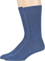 7BigStars Mens Dress Socks – 6 Pairs Crew, Soft Stay Up, Cotton Comfort for Business, Office, Big and Tall, Breathable