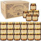 Scented Candle Set 24 Pack, Candle for Home Scented, Odor Eliminating, Stress Relief, Long Lasting Soy Wax Gift Set