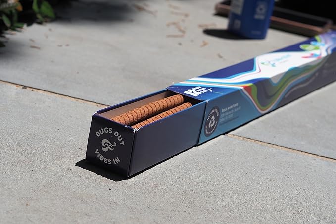 48-Pack All-Natural Incense Sticks, 36-Hour Outdoor Protection, Flora Geraniol, Chemical-Free & USA Crafted