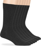 7BigStars Mens Dress Socks – 6 Pairs Crew, Soft Stay Up, Cotton Comfort for Business, Office, Big and Tall, Breathable
