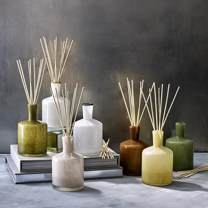 LAFCO New York Reed Diffuser Refill, Amber Black Vanilla - 8.4 oz - Up to 4-Month Fragrance Life - Includes Natural Wood Reeds - Free of Dyes & Propellants - Made in The USA