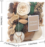 Qingbei Rina Potpourri Dried Flowers,Peach Scented Decorative Potpourri Bowl Filler,Vase Filler,Home Fragrance Smell,Bathroom Decor,14 oz(White)