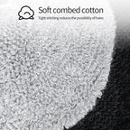 Men's Cotton Crew Work Socks, 3 Pairs Cushioned Moisture-Wicking Athletic Socks for Hiking Sports Running